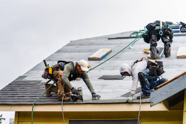 Professional Roofing technician working in Gowen, MI